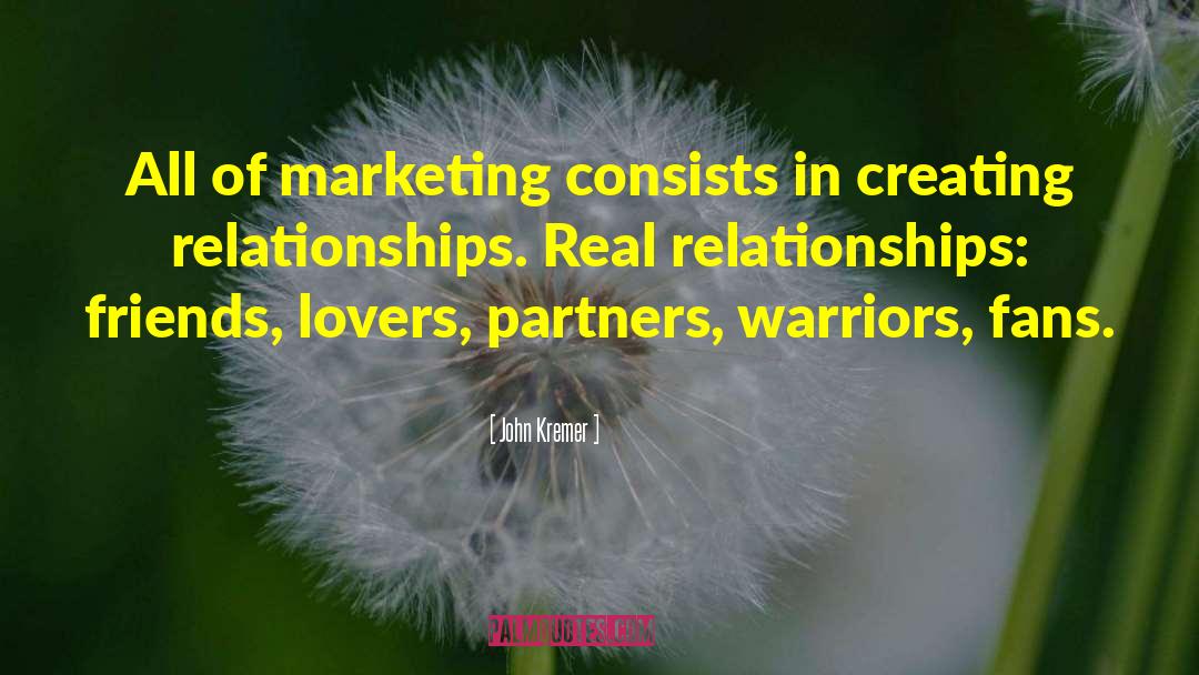 John Kremer Quotes: All of marketing consists in