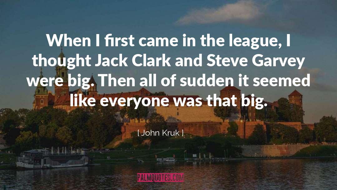 John Kruk Quotes: When I first came in