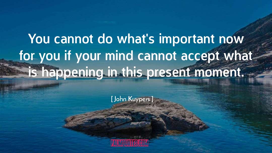 John Kuypers Quotes: You cannot do what's important