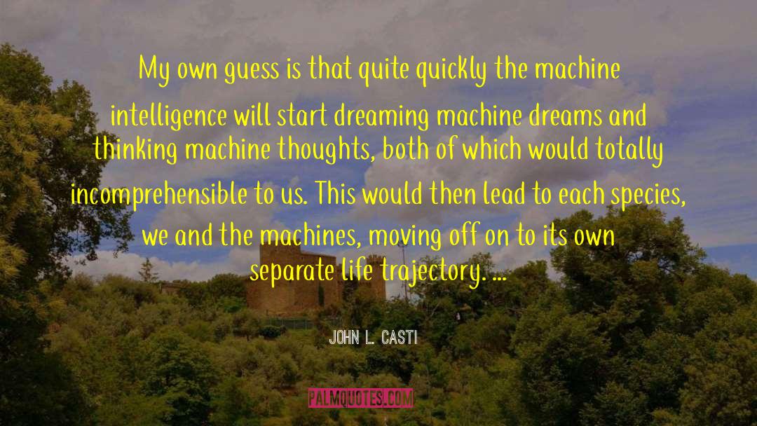 John L. Casti Quotes: My own guess is that