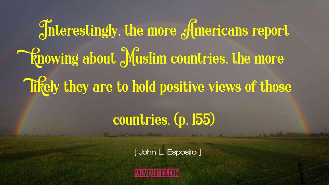 John L. Esposito Quotes: Interestingly, the more Americans report