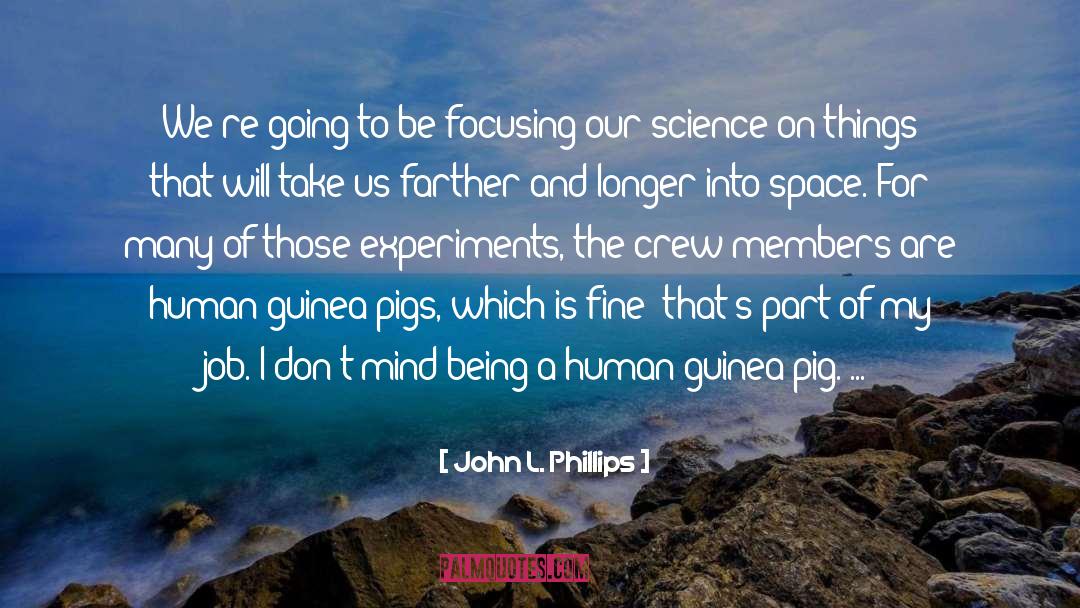 John L. Phillips Quotes: We're going to be focusing