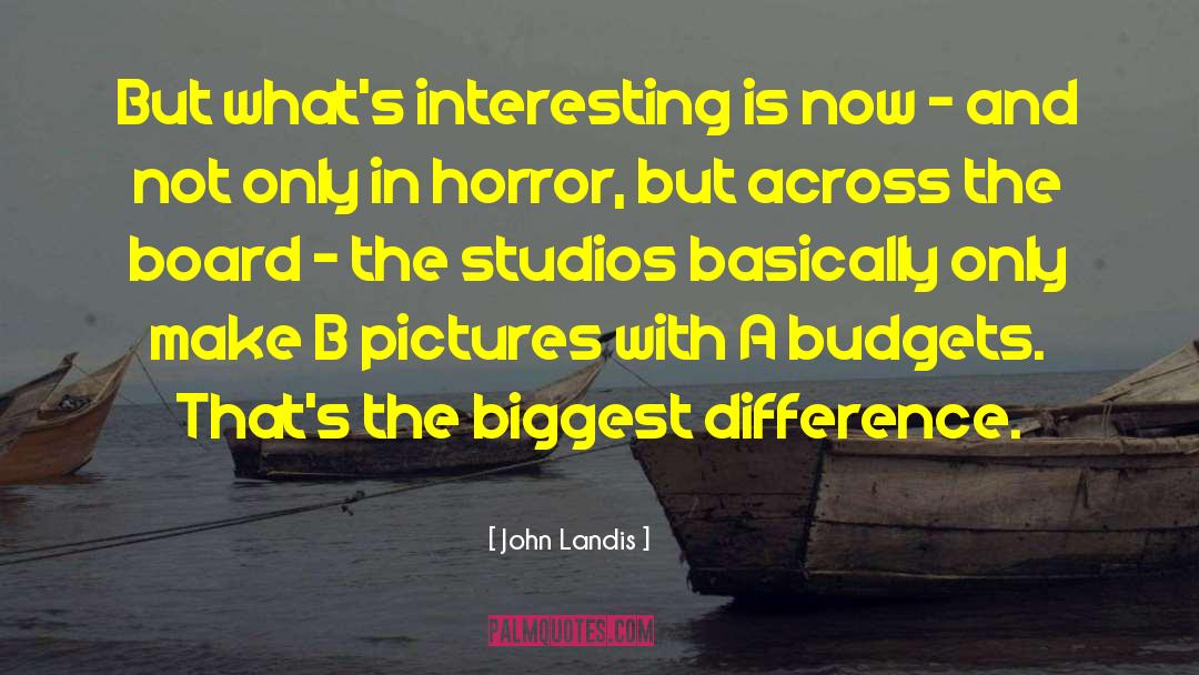 John Landis Quotes: But what's interesting is now