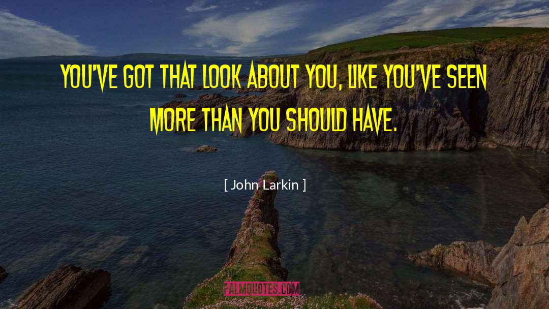 John Larkin Quotes: You've got that look about