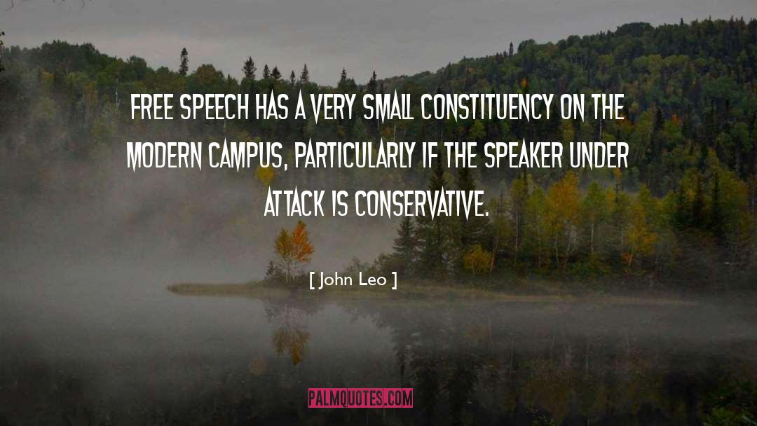 John Leo Quotes: Free speech has a very