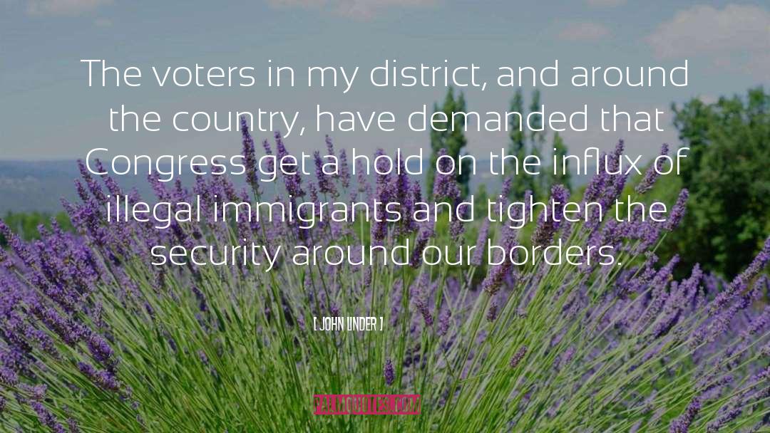 John Linder Quotes: The voters in my district,
