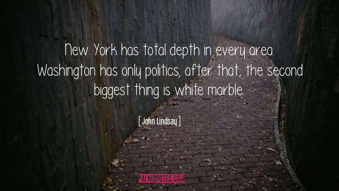 John Lindsay Quotes: New York has total depth