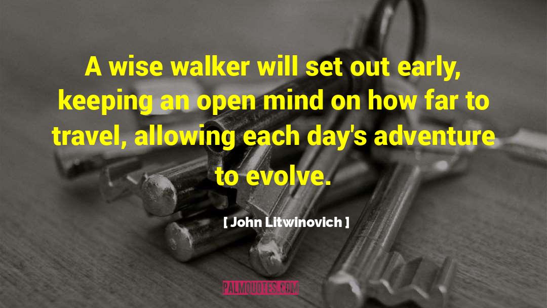 John Litwinovich Quotes: A wise walker will set