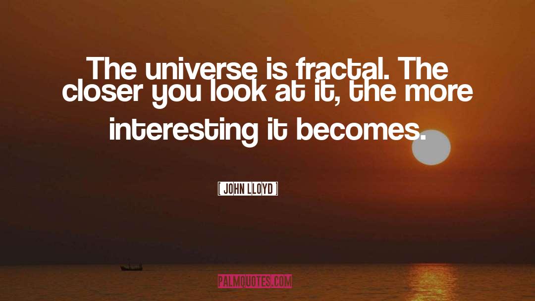 John Lloyd Quotes: The universe is fractal. The