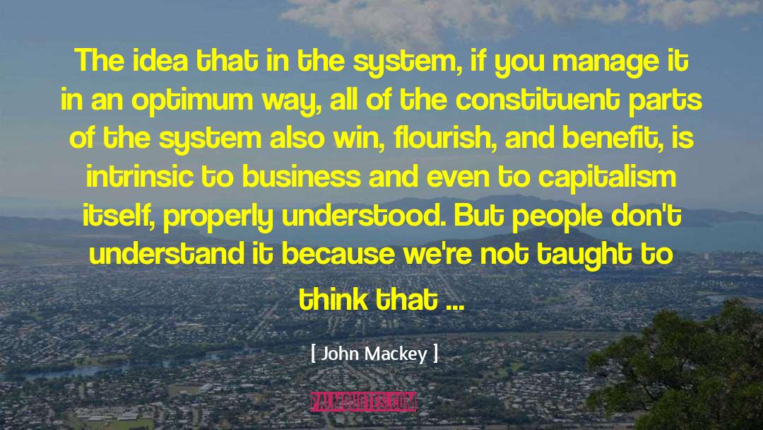 John Mackey Quotes: The idea that in the