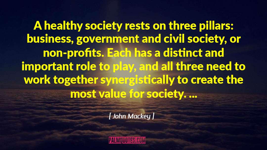 John Mackey Quotes: A healthy society rests on