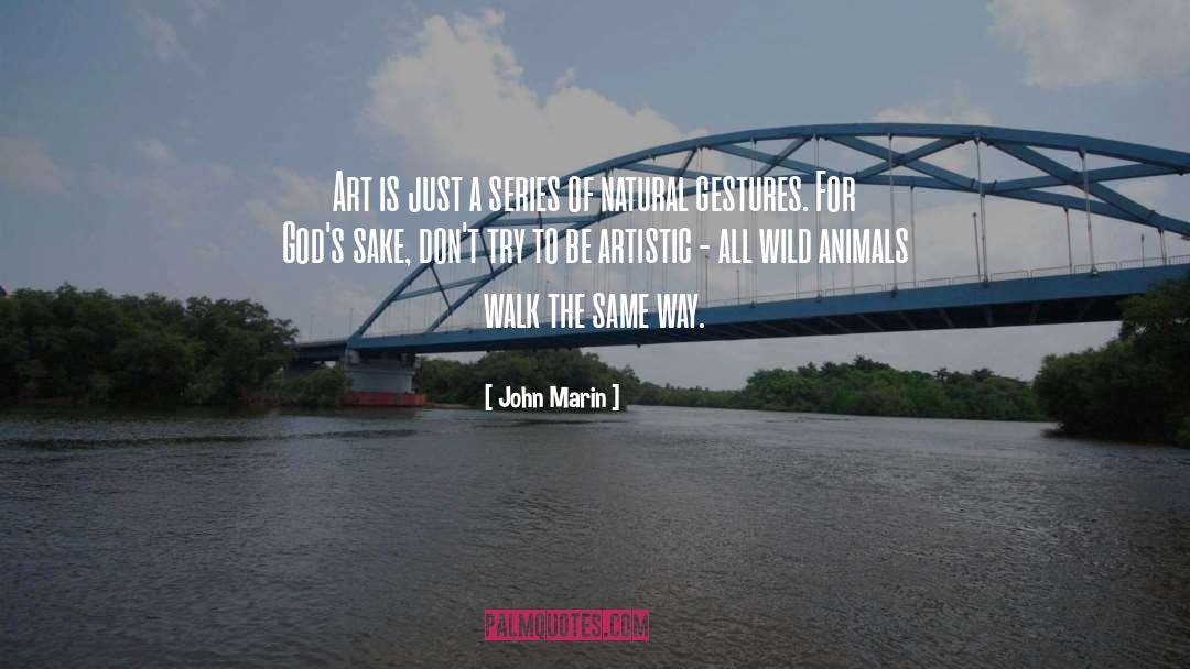 John Marin Quotes: Art is just a series