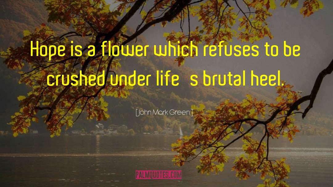 John Mark Green Quotes: Hope is a flower which