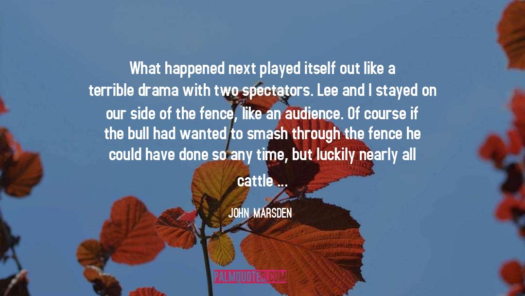 John Marsden Quotes: What happened next played itself