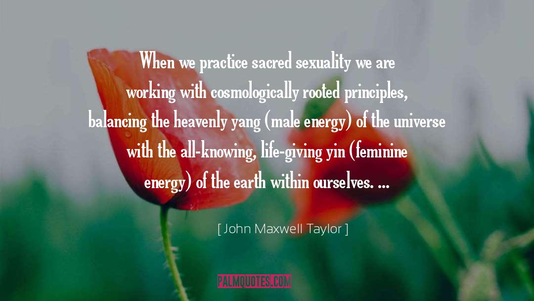 John Maxwell Taylor Quotes: When we practice sacred sexuality