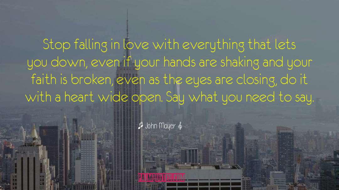 John Mayer Quotes: Stop falling in love with