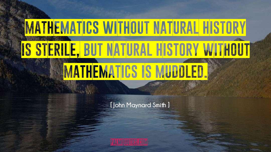 John Maynard Smith Quotes: Mathematics without natural history is