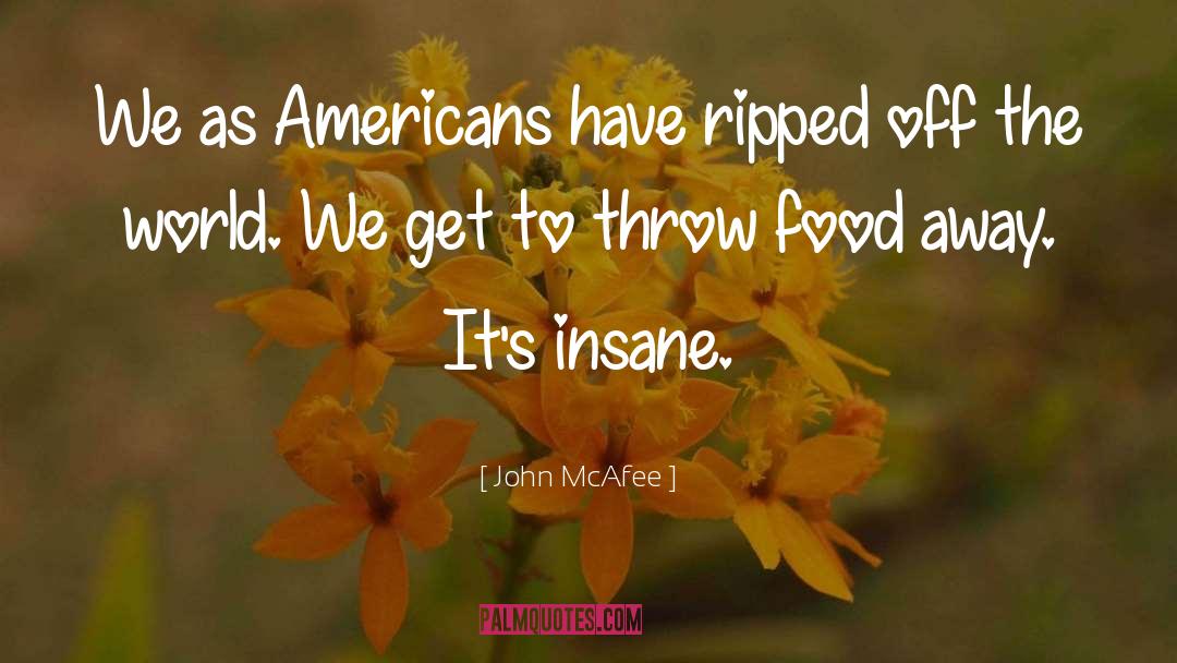 John McAfee Quotes: We as Americans have ripped