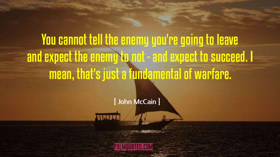 John McCain Quotes: You cannot tell the enemy