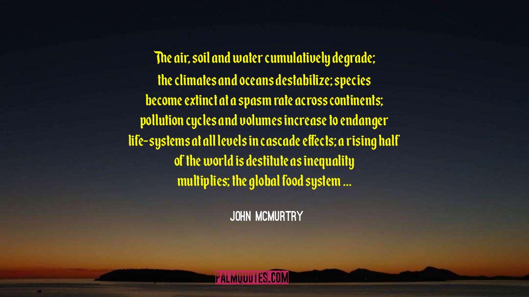 John McMurtry Quotes: The air, soil and water