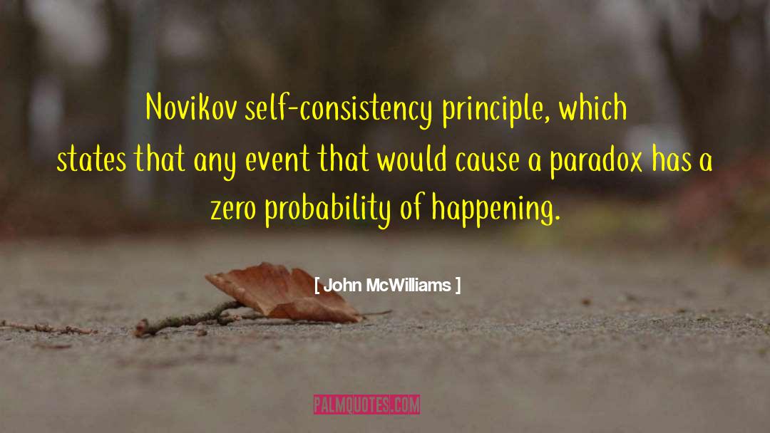 John McWilliams Quotes: Novikov self-consistency principle, which states