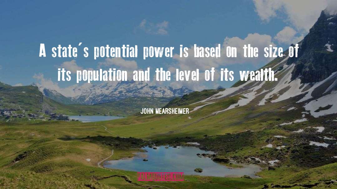 John Mearsheimer Quotes: A state's potential power is