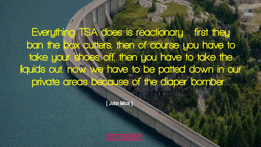 John Mica Quotes: Everything TSA does is reactionary