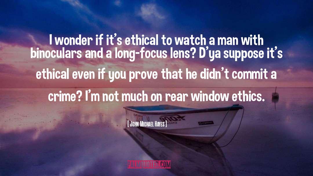 John Michael Hayes Quotes: I wonder if it's ethical