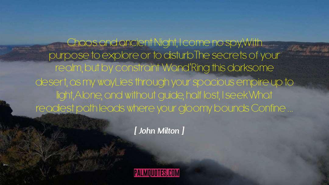 John Milton Quotes: Chaos and ancient Night, I