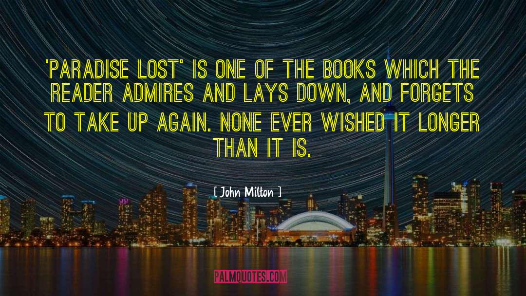 John Milton Quotes: 'Paradise Lost' is one of