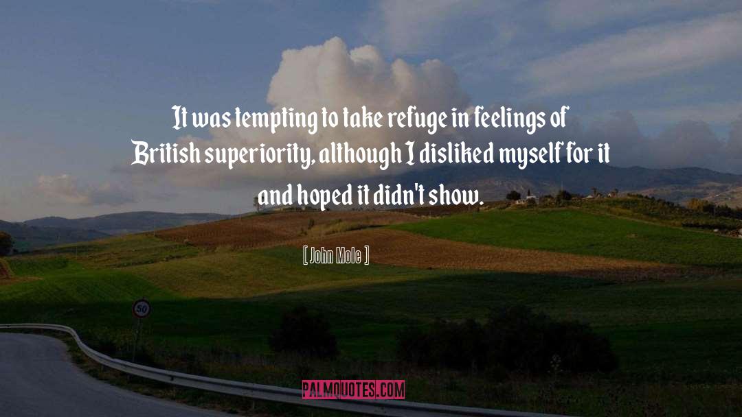 John Mole Quotes: It was tempting to take