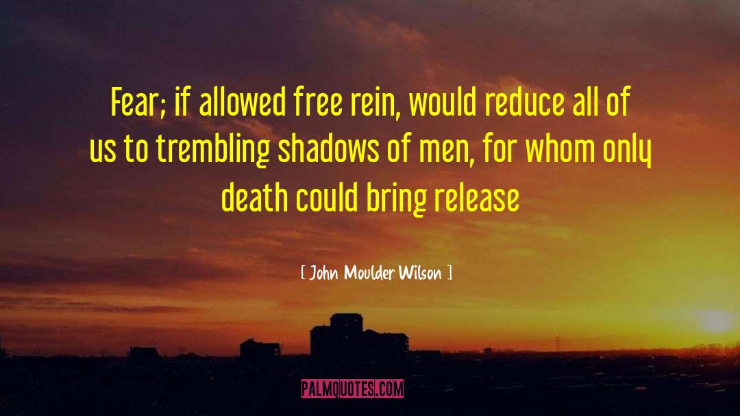 John Moulder Wilson Quotes: Fear; if allowed free rein,