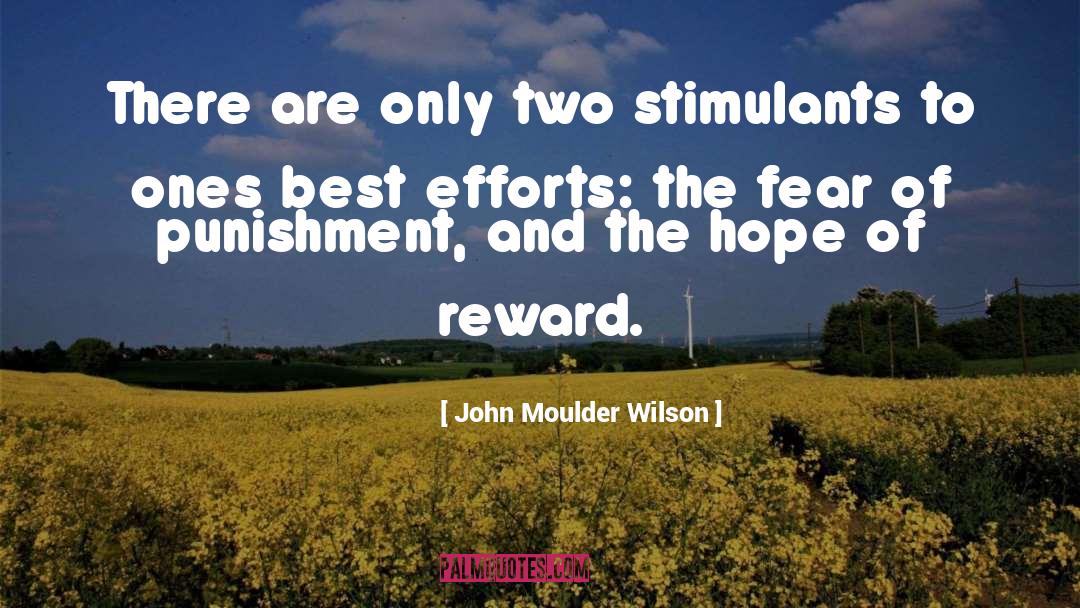 John Moulder Wilson Quotes: There are only two stimulants