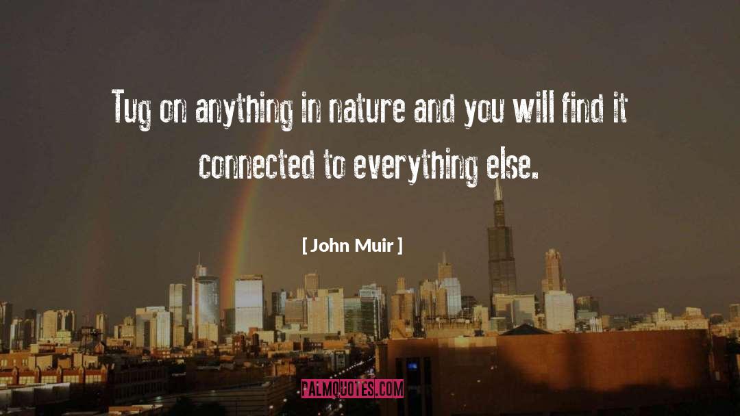 John Muir Quotes: Tug on anything in nature