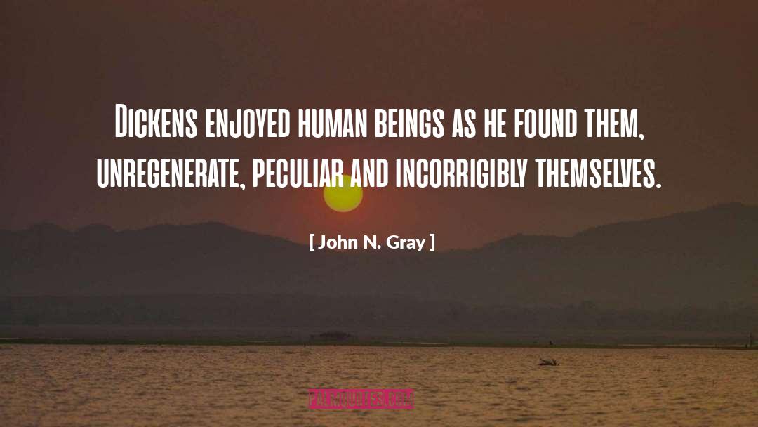 John N. Gray Quotes: Dickens enjoyed human beings as