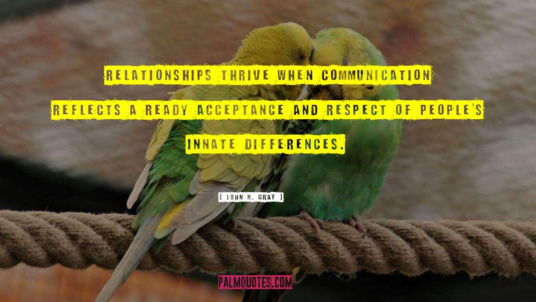 John N. Gray Quotes: Relationships thrive when communication reflects