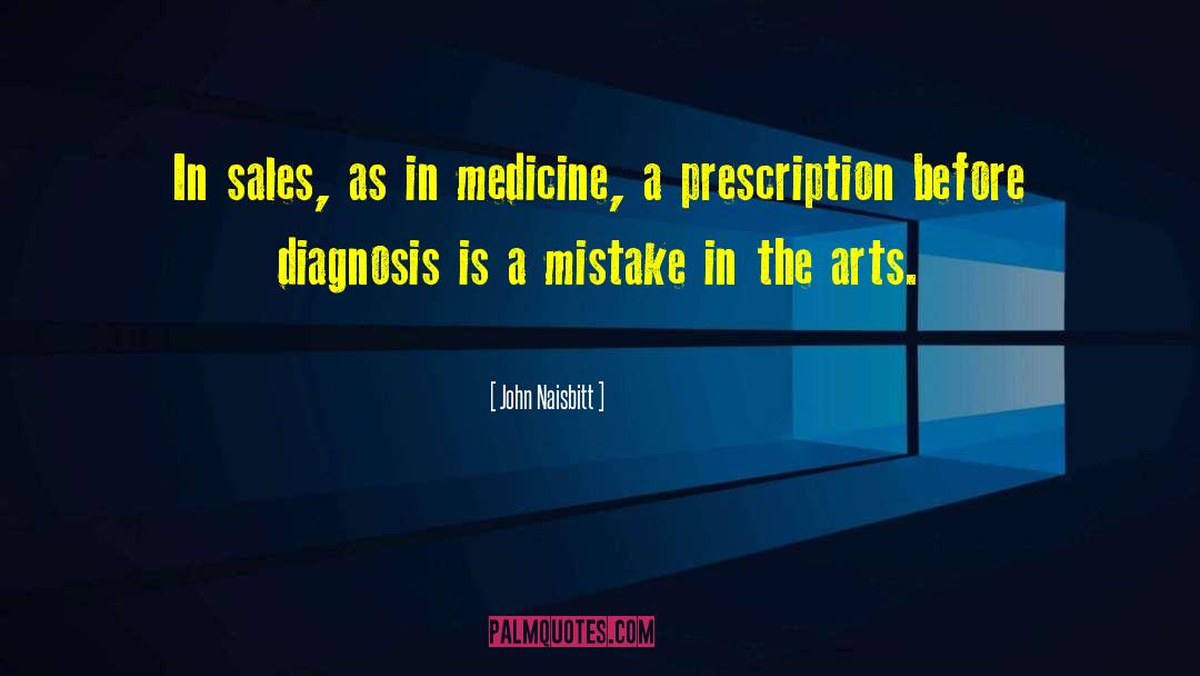 John Naisbitt Quotes: In sales, as in medicine,