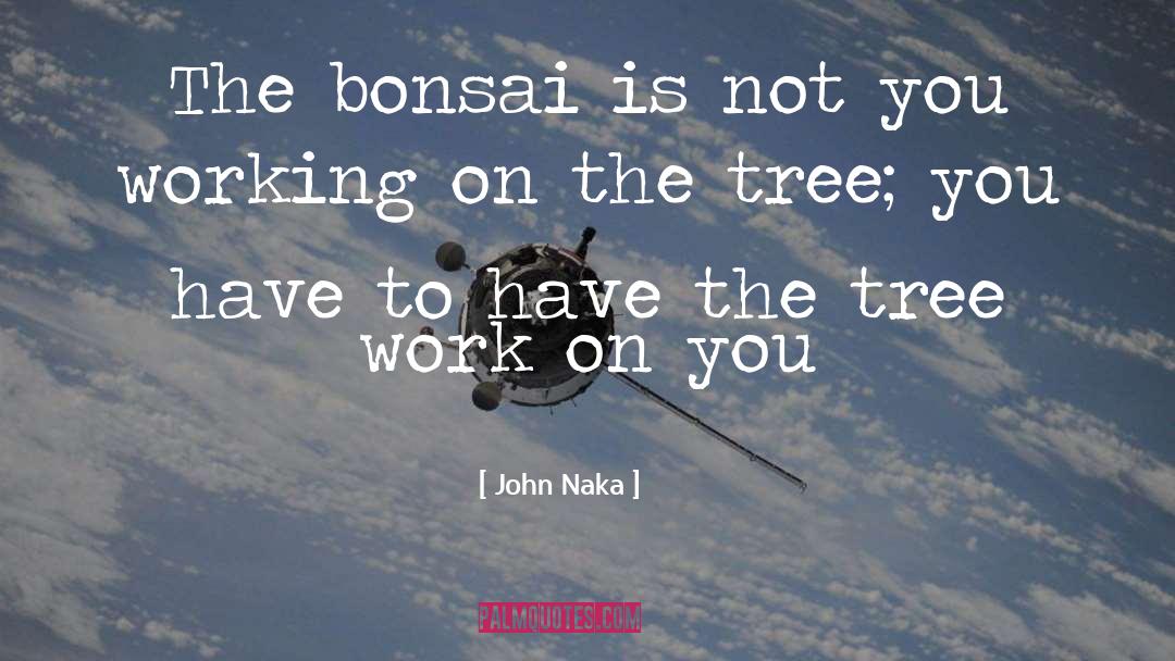 John Naka Quotes: The bonsai is not you