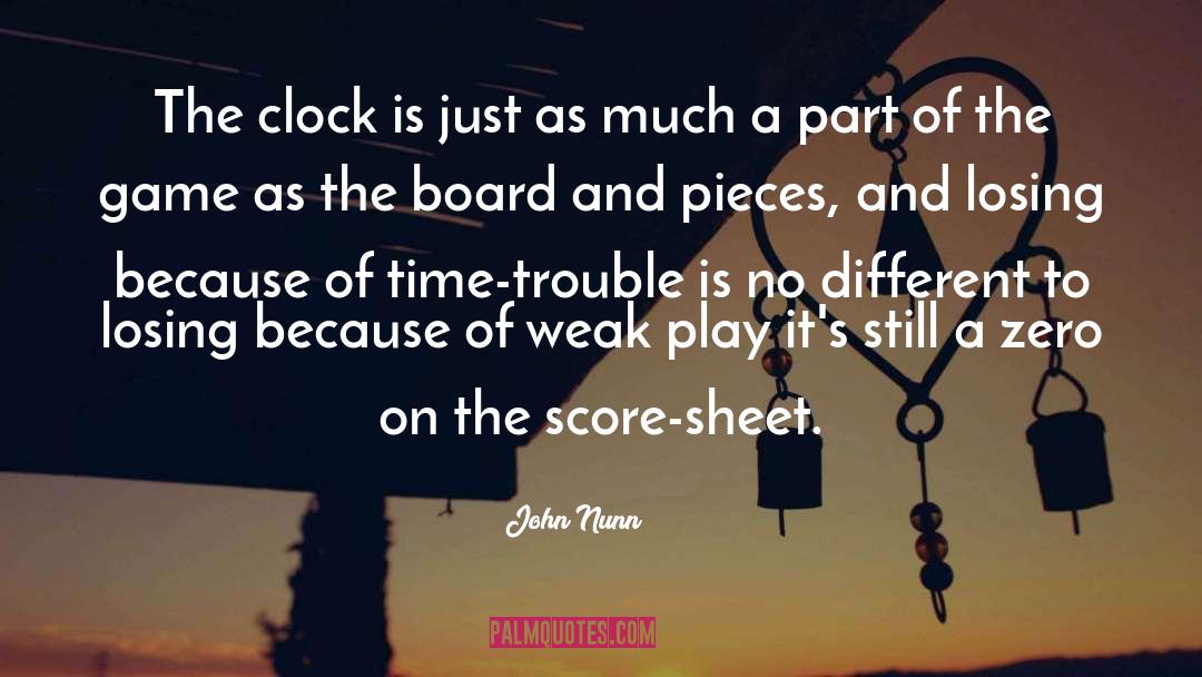 John Nunn Quotes: The clock is just as