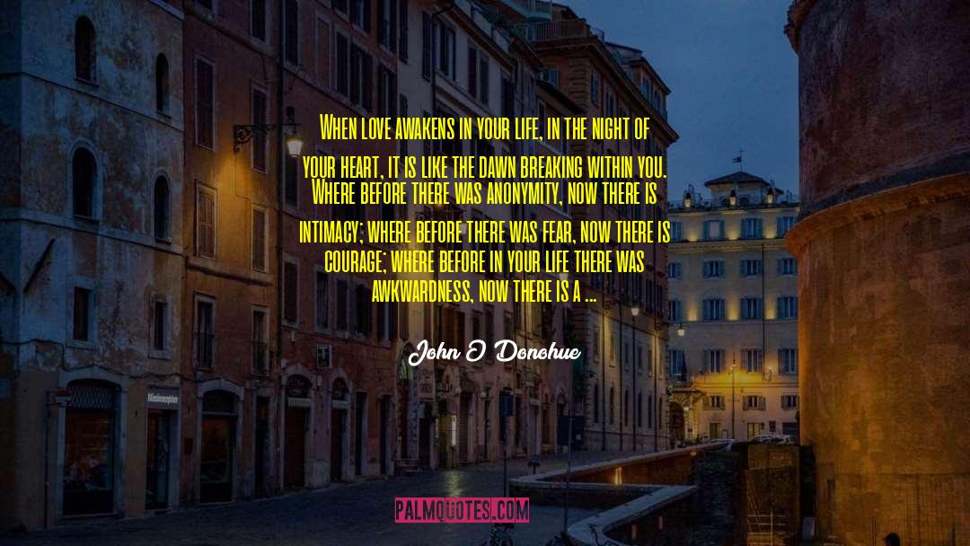 John O’Donohue Quotes: When love awakens in your