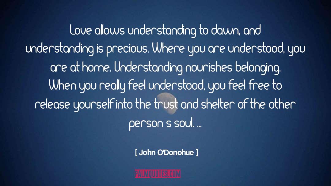 John O’Donohue Quotes: Love allows understanding to dawn,