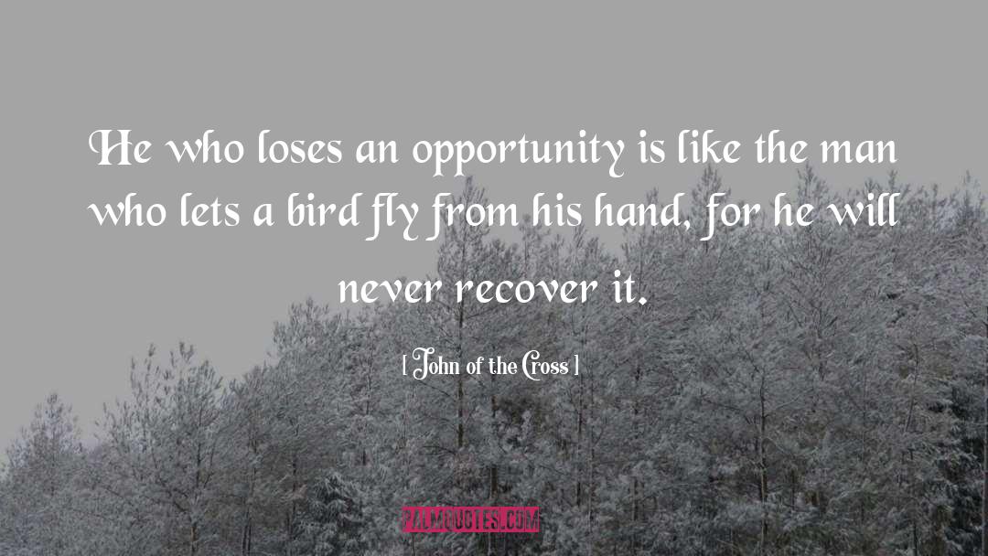 John Of The Cross Quotes: He who loses an opportunity