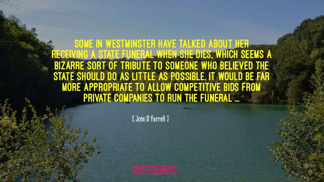 John O'Farrell Quotes: Some in Westminster have talked