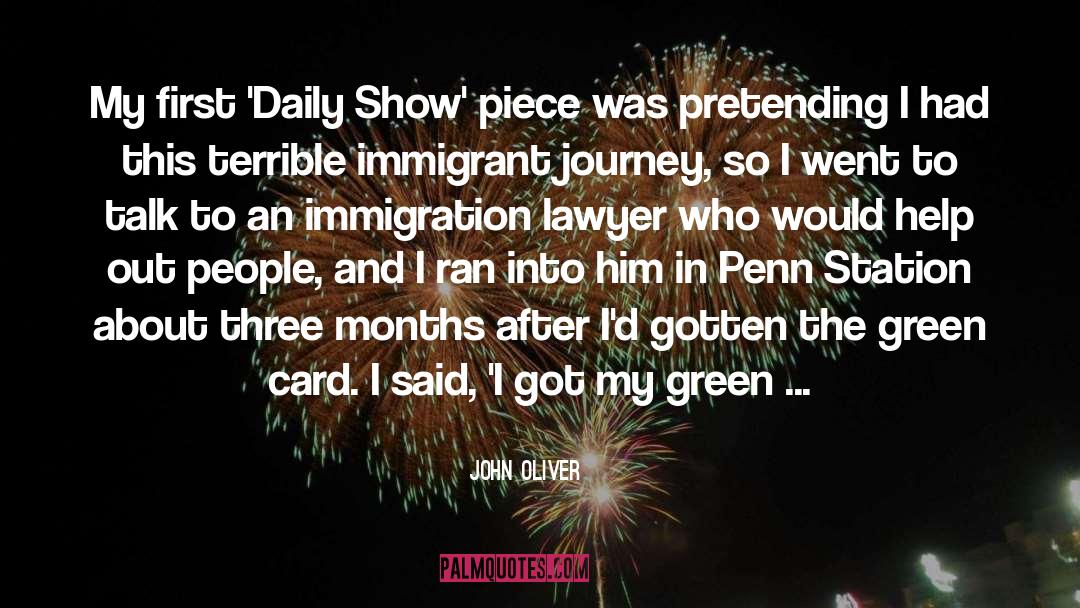 John Oliver Quotes: My first 'Daily Show' piece