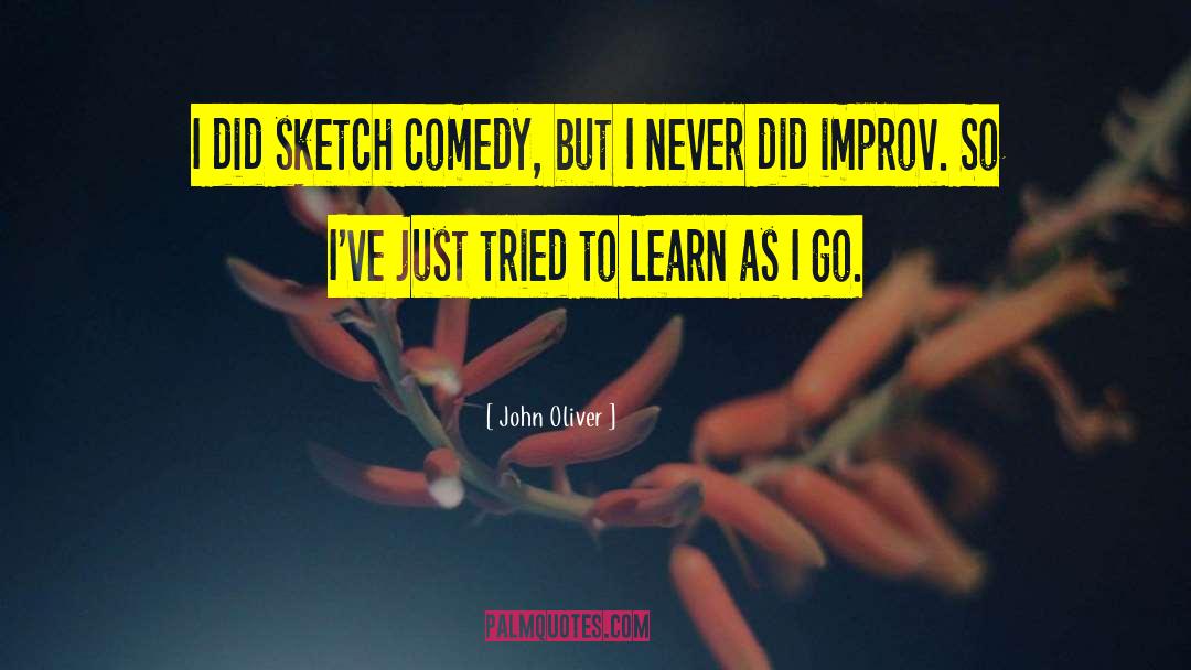 John Oliver Quotes: I did sketch comedy, but
