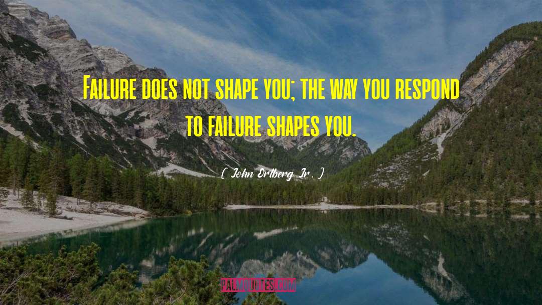 John Ortberg Jr. Quotes: Failure does not shape you;