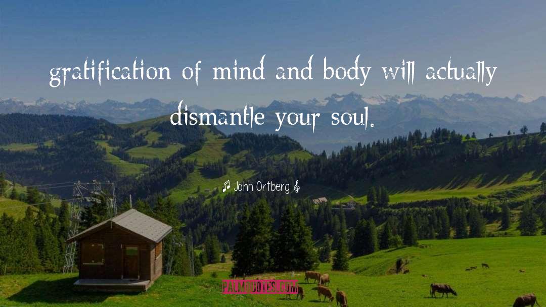 John Ortberg Quotes: gratification of mind and body