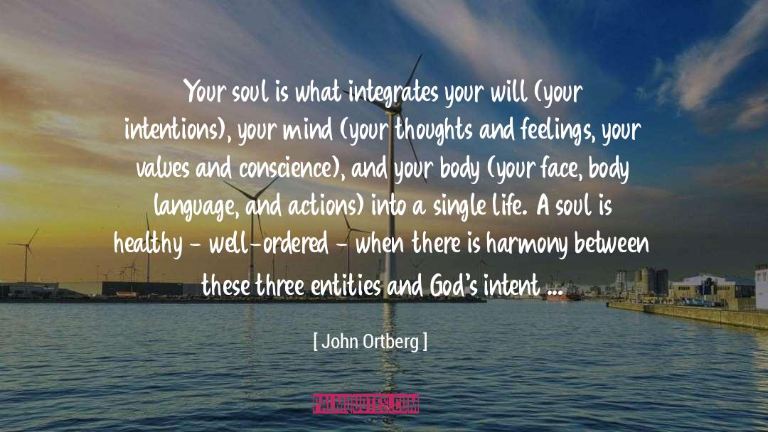 John Ortberg Quotes: Your soul is what integrates