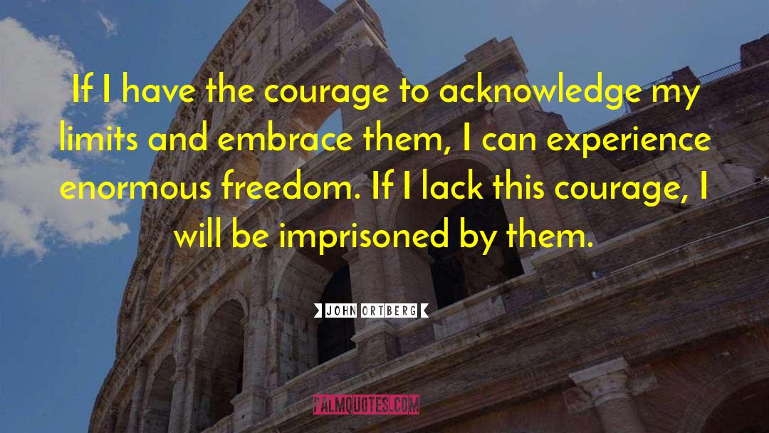 John Ortberg Quotes: If I have the courage