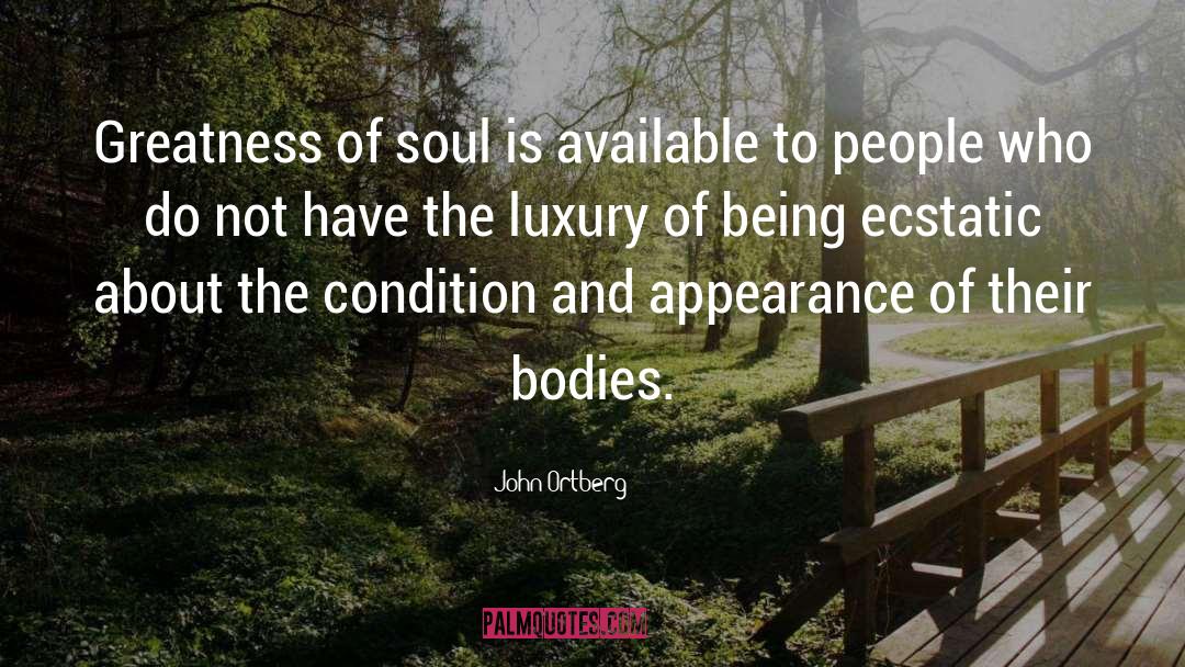John Ortberg Quotes: Greatness of soul is available